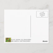 Abstrakte Postkarten für Birkenbaum im Herbst (Rückseite)