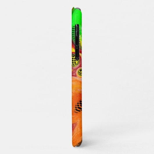 Abstrakte Pour-Malerei in Herbstfarben Case-Mate iPhone Hülle (Hinten/Links)