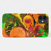 Abstrakte Pour-Malerei in Herbstfarben Case-Mate iPhone Hülle (Rückseite (Horizontal))