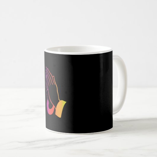 Abstrakte Praying Hands-Illustration Kaffeetasse (VorderseiteRechts)