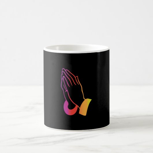 Abstrakte Praying Hands-Illustration Kaffeetasse (Mittel)