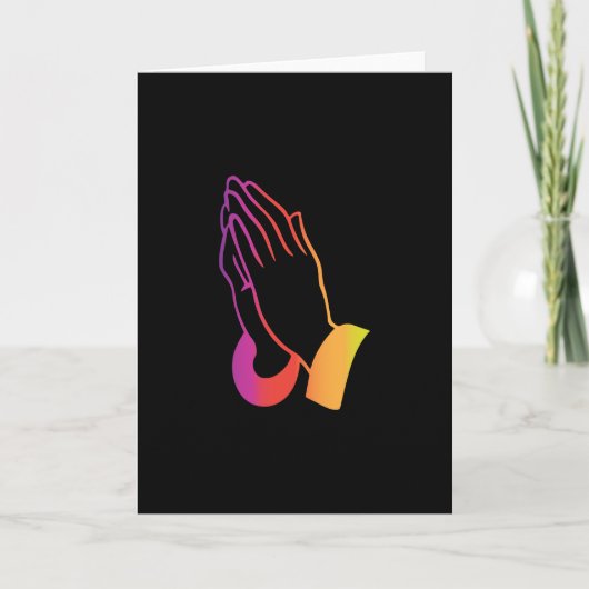 Abstrakte Praying Hands-Illustration Karte (Vorderseite)