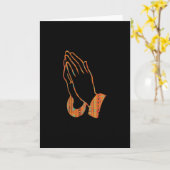 Abstrakte Praying Hands-Illustration Karte (Gelbe Blume)