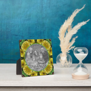 Abstrakte Primrose-Blume Fügen Sie Ihr eigenes Fot Fotoplatte