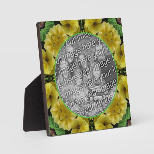 Abstrakte Primrose-Blume Fügen Sie Ihr eigenes Fot Fotoplatte (Vorderseite)