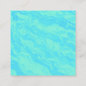 Abstrakte Print Seafoam Green Juwelier Display Car Quadratische Visitenkarte (Rückseite)