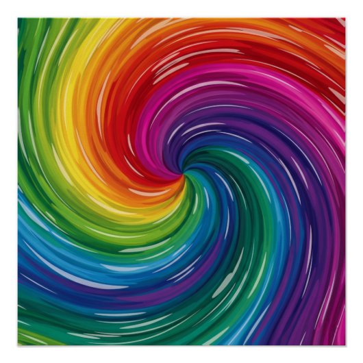 Abstrakte Printwerbung mit dynamischem Swirl Poster (Vorderseite)