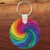 Abstrakte Printwerbung mit dynamischem Swirl Schlüsselanhänger (Rückseite)