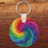Abstrakte Printwerbung mit dynamischem Swirl Schlüsselanhänger (Vorderseite)
