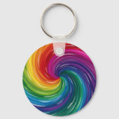 Abstrakte Printwerbung mit dynamischem Swirl Schlüsselanhänger (Rückseite)
