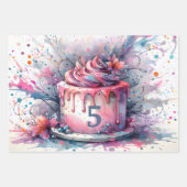 Abstrakte Prinzessin Burg Magic Märchen Geburtstag Geschenkpapier Set (Vorderseite 3)