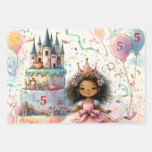 Abstrakte Prinzessin Burg Magic Märchen Geburtstag Geschenkpapier Set (Vorderseite 2)