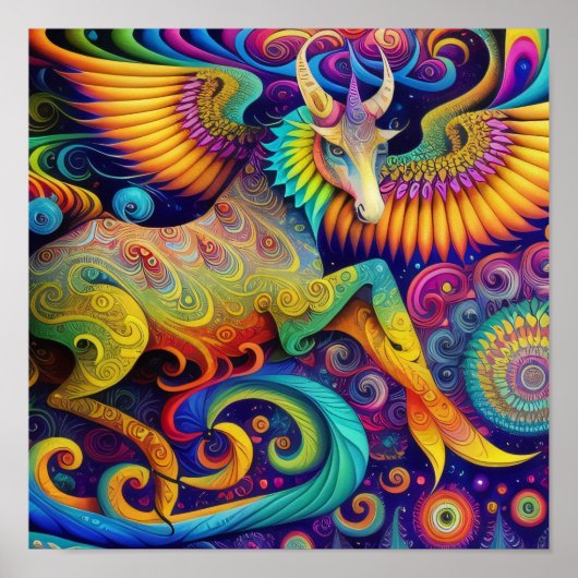Abstrakte Psychedelik Poster (Vorne)
