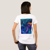Abstrakte psychedelische Farbwurfkissen T-Shirt (Schwarz voll)