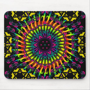 Abstrakte/psychedelische gewundene Turbulenz Mousepad