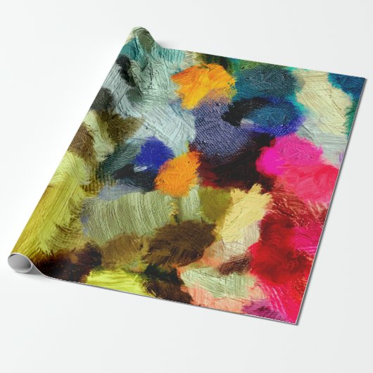 abstrakte psychedelische Grunge-Hintergrundgrafik Geschenkpapier (Ungerollt)