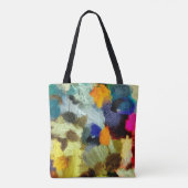 abstrakte psychedelische Grunge-Hintergrundgrafik Tasche (Rückseite)