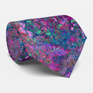 Abstrakte psychedelische Regenbogenfarben Laubgart Krawatte