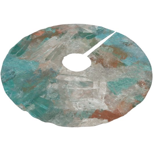 Abstrakte psychedelische Schlaganfälle Textur. Polyester Weihnachtsbaumdecke (Schrägansicht)