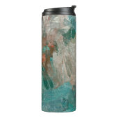 Abstrakte psychedelische Schlaganfälle Textur. Thermosbecher (Nach links gedreht)