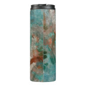 Abstrakte psychedelische Schlaganfälle Textur. Thermosbecher (Rückseite)