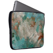 Abstrakte psychedelische Strichtextur. Laptopschutzhülle (Vorne Rechts)