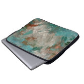 Abstrakte psychedelische Strichtextur. Laptopschutzhülle (Vorne Knopf)