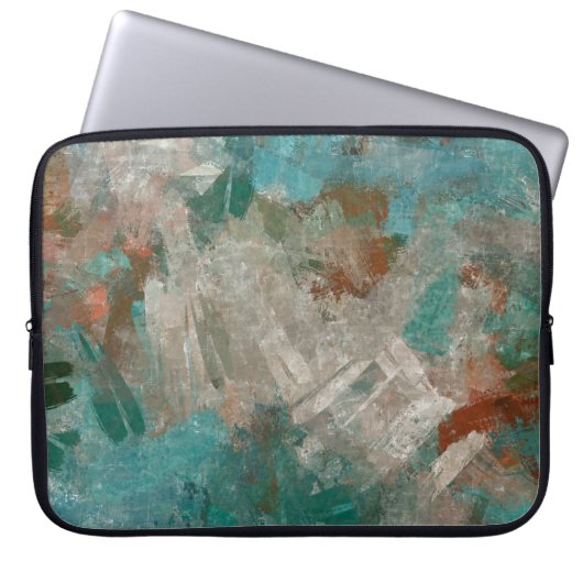 Abstrakte psychedelische Strichtextur. Laptopschutzhülle (Vorderseite)