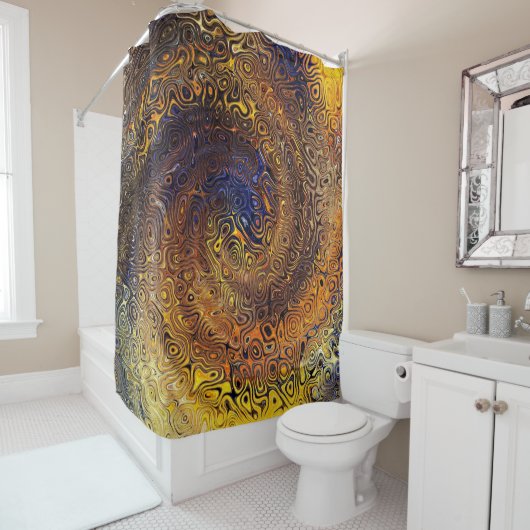 Abstrakte psychedelische Swirl-Muster - Farbkunst Duschvorhang (Beispiel)