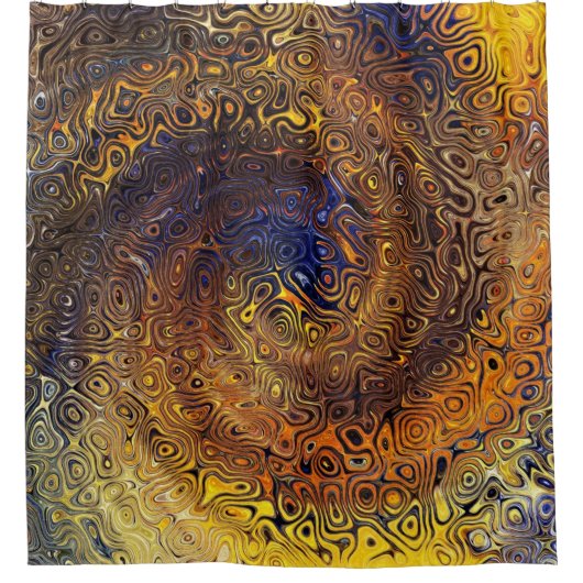 Abstrakte psychedelische Swirl-Muster - Farbkunst Duschvorhang (Vorderseite)