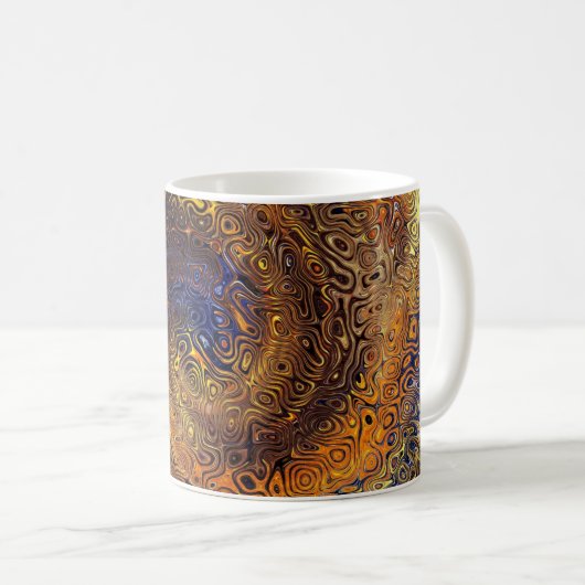 Abstrakte psychedelische Swirl-Muster - Farbkunst Kaffeetasse (VorderseiteRechts)