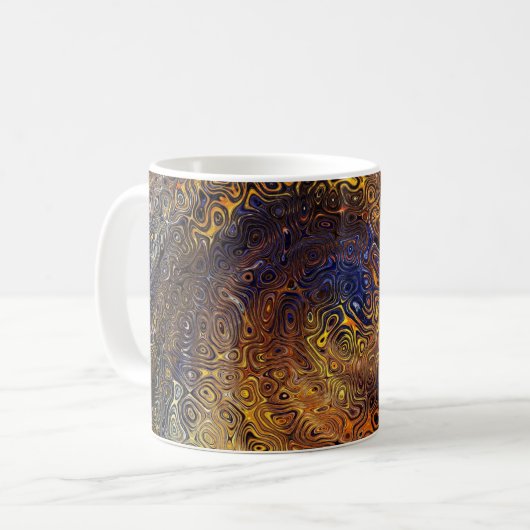Abstrakte psychedelische Swirl-Muster - Farbkunst Kaffeetasse (Vorderseite Links)