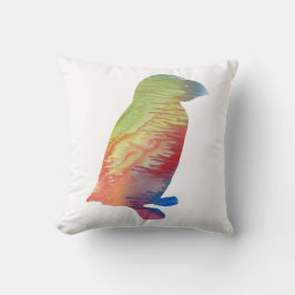 Abstrakte Puffin-Silhouette Kissen
