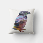 Abstrakte Puffin-Silhouette Kissen (Rückseite)