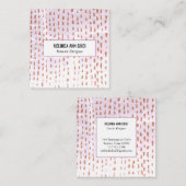 Abstrakte Punkte auf gereizten, neutralen minimali Quadratische Visitenkarte (Vorne/Hinten)