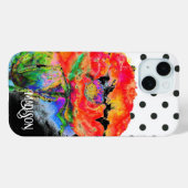 Abstrakte Punkte aus Rotem Mohn Case-Mate iPhone Hülle (Rückseite (Horizontal))