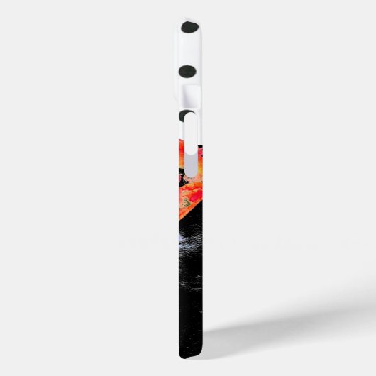 Abstrakte Punkte aus Rotem Mohn Case-Mate iPhone Hülle (Rückseite / Links)