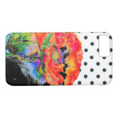 Abstrakte Punkte aus Rotem Mohn Case-Mate iPhone Hülle (Rückseite (Horizontal))