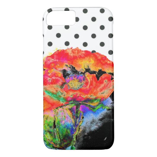 Abstrakte Punkte aus Rotem Mohn Case-Mate iPhone Hülle (Rückseite)