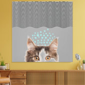 Abstrakte Punkte der Line Art, die KatzenCanvas dr Leinwanddruck (Insitu (Wohnzimmer))