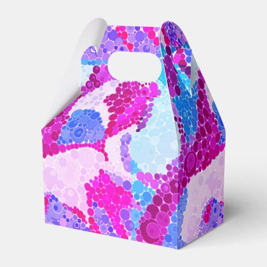 Abstrakte Punkte hellrosa lila blaue Kreise Spaß Geschenkschachtel (Vorderseite)