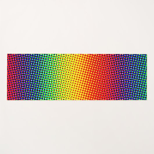 Abstrakte Punkte Regenbogen Lebhaft fröhlich farbe Yogamatte (Vorderseite (Horizontal))