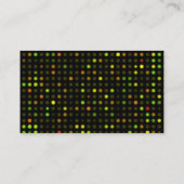 Abstrakte Punkte Wissenschafts-Geschäfts-Karte Visitenkarte (Rückseite)