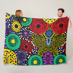 Abstrakte Punktkunst 1 Fleecedecke