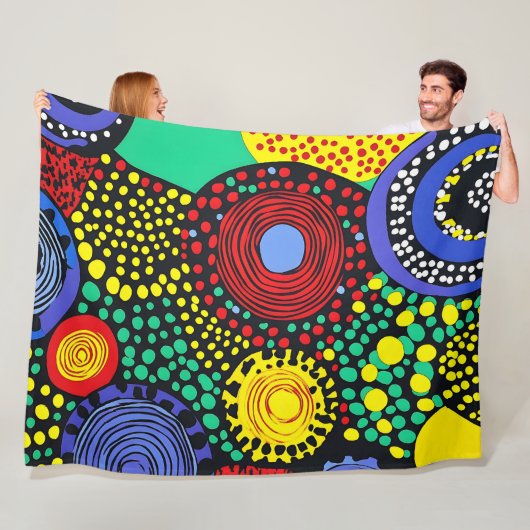 Abstrakte Punktkunst 3 Fleecedecke (Beispiel)