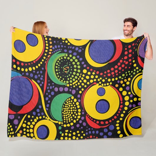 Abstrakte Punktkunst 7 Fleecedecke (Beispiel)