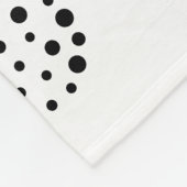 Abstrakte Punktmuster aus Schwarz und Gold Fleecedecke (Ecke)