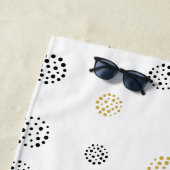 Abstrakte Punktmuster aus Schwarz und Gold Strandtuch (Beispiel)
