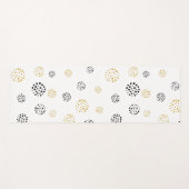 Abstrakte Punktmuster aus Schwarz und Gold Yogamatte (Vorderseite (Horizontal))