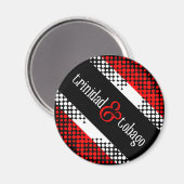 Abstrakte Punktmuster-Flagge von Trinidad und Toba Magnet (Vorderseite/Rückseite)